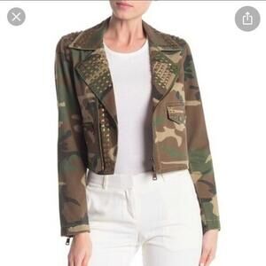 Ramy Brook Studded Camo Tanner Jacket, Size S, Retail $445.00